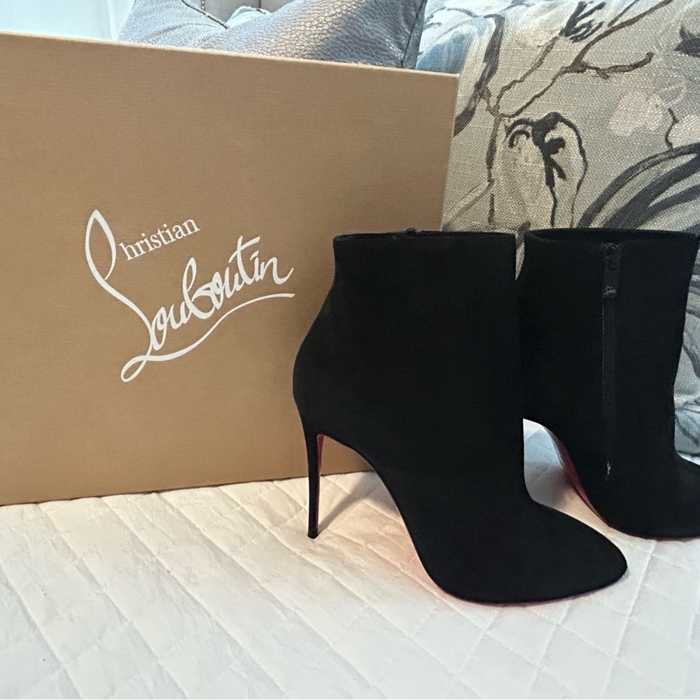 Christian Louboutin Elegant Black Heeled Booties